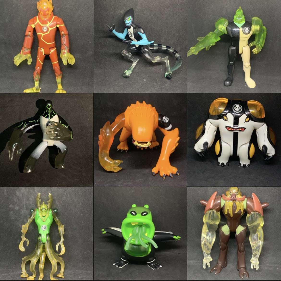 Action Figure Ben 10 Classic | Heatblast | XLR8 | | Diamondhead | Upgrade | Wildmutt | Cannonbolt | Wildvine | Upchuck | Vilgax