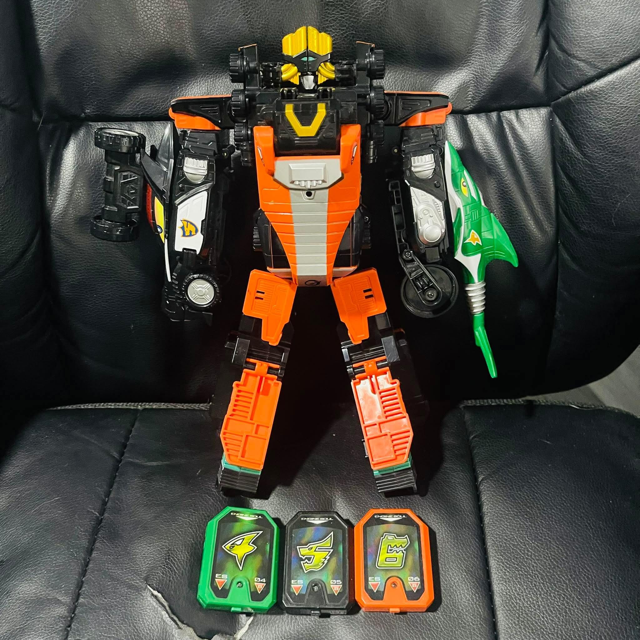 &quot;ValveMax Megazord from Power Rangers RPM DX Ganbaru-Oh toy collectible, inspired by Engine Sentai Go-onger, Megazord action figure for fans and collectors&quot;