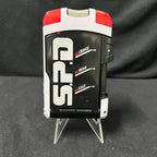 Collection of morphers and licenses from Power Rangers S.P.D. and Super Sentai Dekaranger: Delta Morphers, Red Ranger Morpher, SPD License, Dekamaster License, Patrol Morpher, and Morpher SPD.