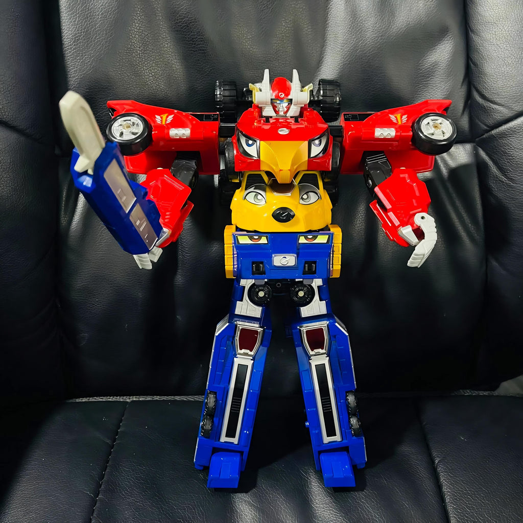 &quot;High Octane Megazord from Power Rangers RPM DX Engine-Oh toy collectible, inspired by Engine Sentai Go-onger, Megazord action figure for fans and collectors