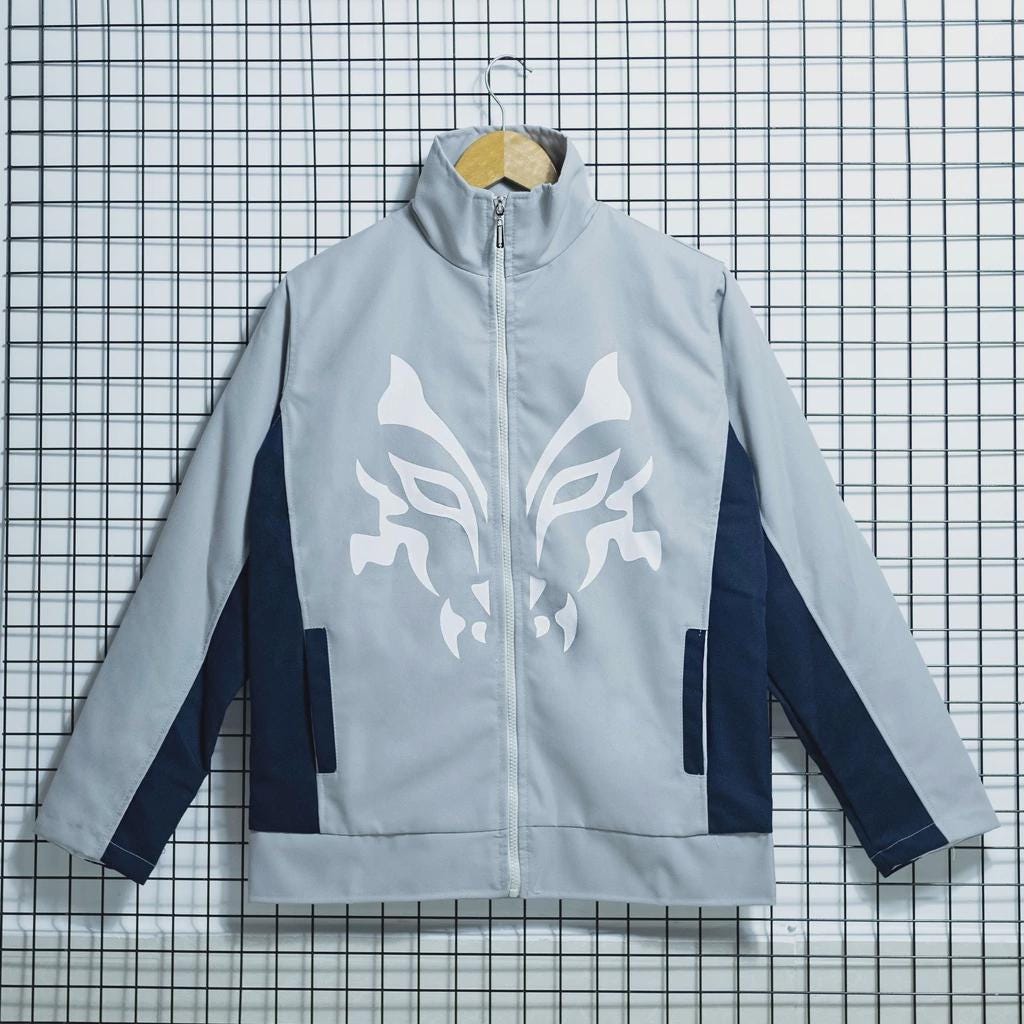 Power Rangers Wild Force Lunar Wolf Ranger cosplay jacket inspired by Hyakujuu Sentai Gaoranger 2001 Super Sentai series, perfect for conventions, fan photoshoots, and collectors