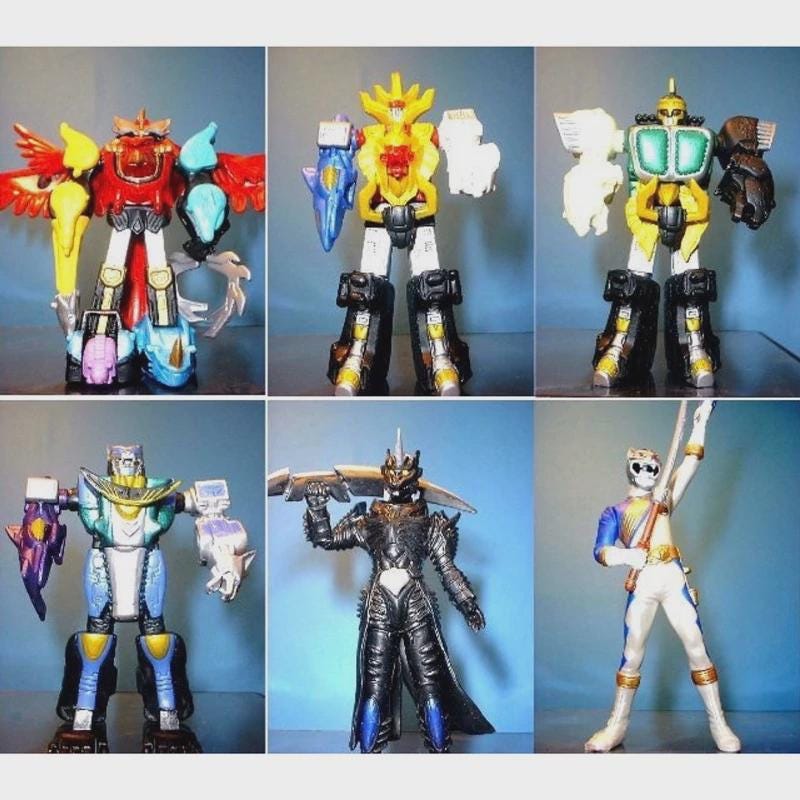 Model  Robo Power Animal Set  Gaoranger | Version Japan | Power Rangers Wild Force | Super Sentai |  Power Ranger