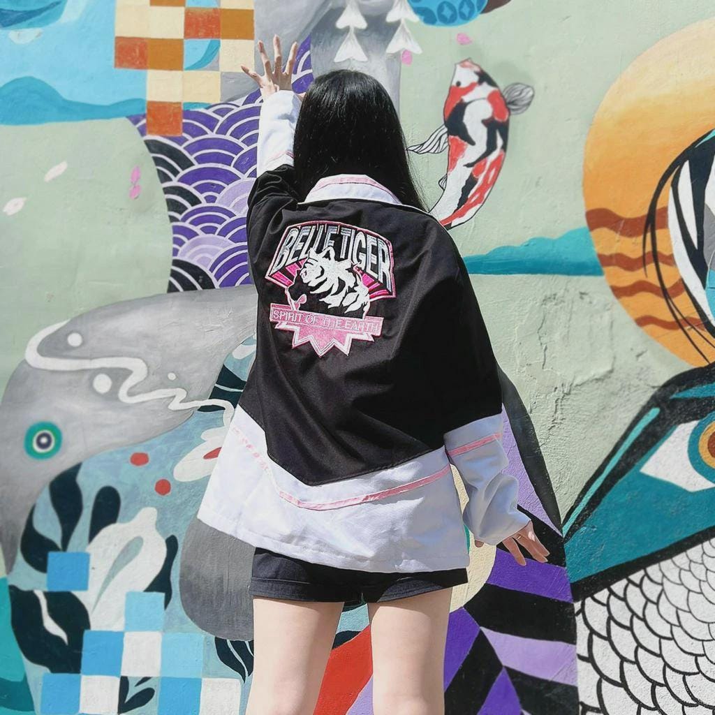 Cosplay jacket from Power Rangers Wild Force White Ranger and Hyakujuu Sentai Gaoranger 2001 series, handmade costume perfect for anime conventions, fan gatherings, and collectors
