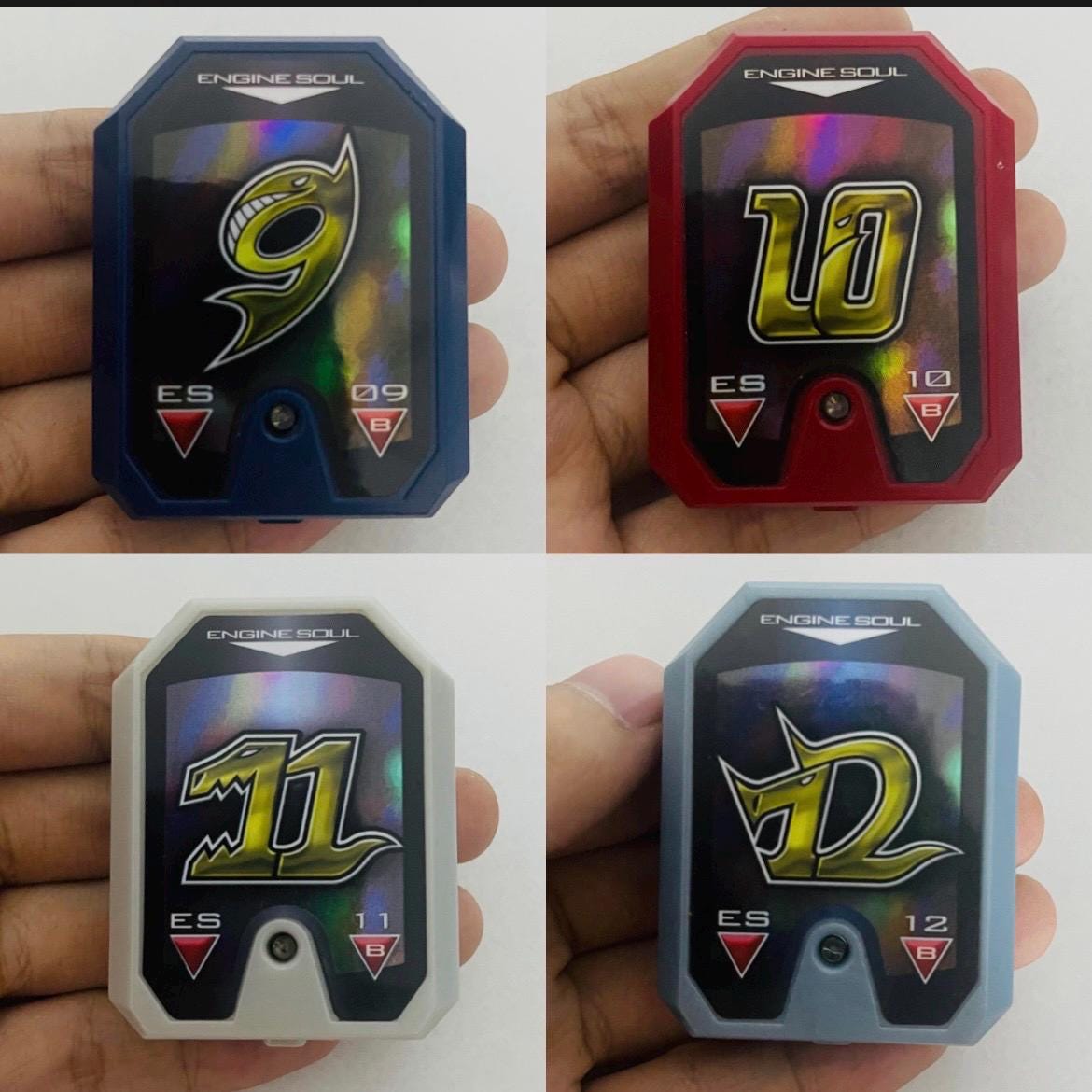 Collectible Engine Cells from Power Rangers RPM and Engine Soul from Go-onger, toy accessory compatible with Megazord figures for fans and collectors